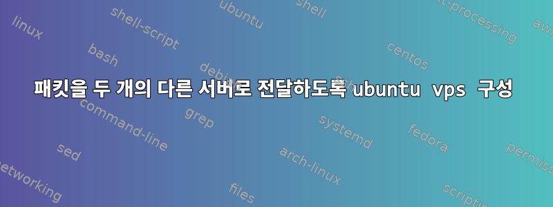 패킷을 두 개의 다른 서버로 전달하도록 ubuntu vps 구성