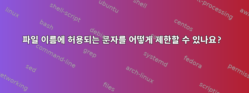 파일 이름에 허용되는 문자를 어떻게 제한할 수 있나요?