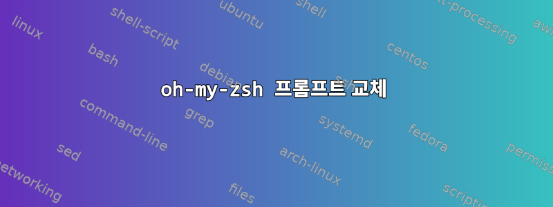 oh-my-zsh 프롬프트 교체