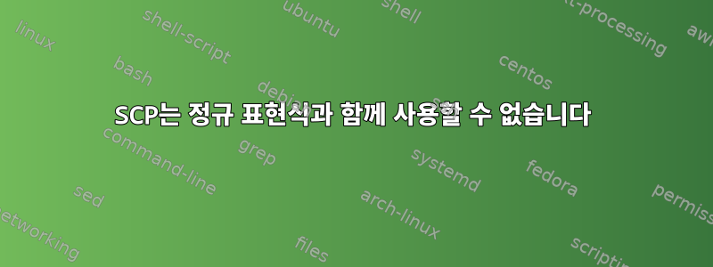 SCP는 정규 표현식과 함께 사용할 수 없습니다