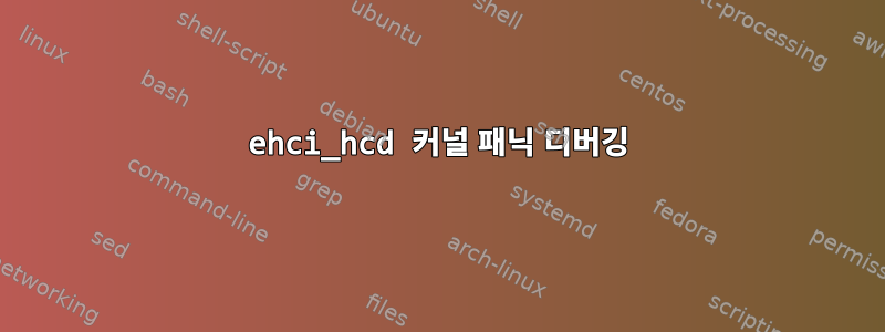 ehci_hcd 커널 패닉 디버깅