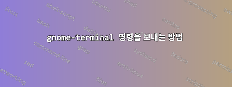 gnome-terminal 명령을 보내는 방법