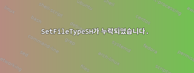 SetFileTypeSH가 누락되었습니다.