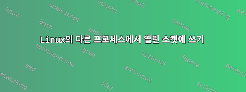 Linux의 다른 프로세스에서 열린 소켓에 쓰기