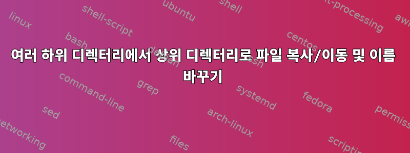 여러 하위 디렉터리에서 상위 디렉터리로 파일 복사/이동 및 이름 바꾸기