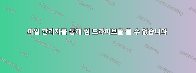 파일 관리자를 통해 썸 드라이브를 볼 수 없습니다