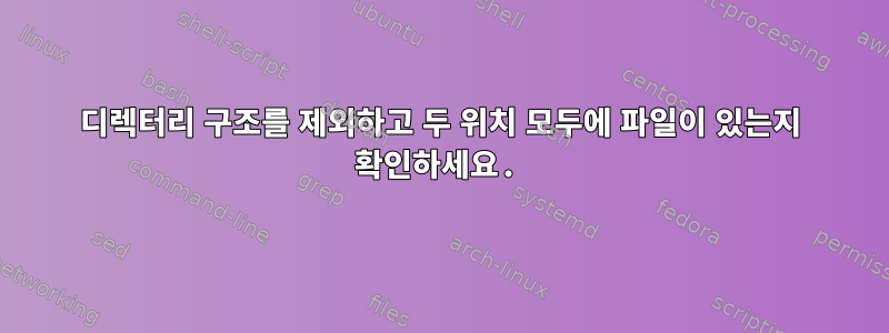 디렉터리 구조를 제외하고 두 위치 모두에 파일이 있는지 확인하세요.