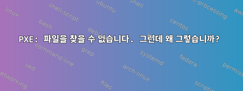 PXE: 파일을 찾을 수 없습니다. 그런데 왜 그렇습니까?