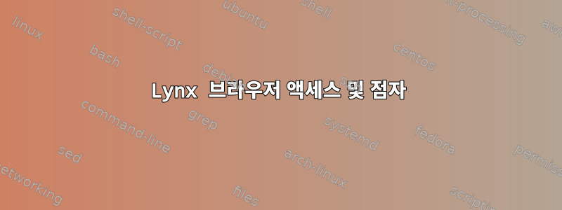 Lynx 브라우저 액세스 및 점자