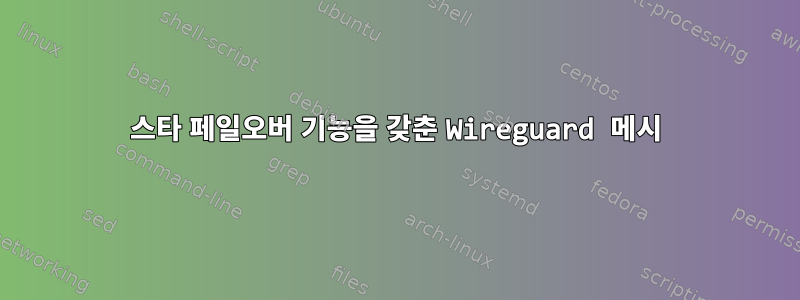 스타 페일오버 기능을 갖춘 Wireguard 메시