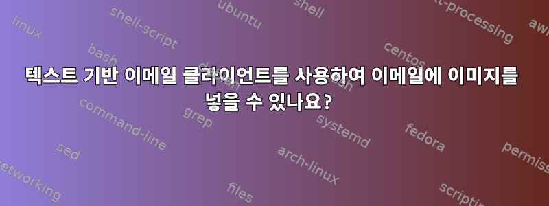 텍스트 기반 이메일 클라이언트를 사용하여 이메일에 이미지를 넣을 수 있나요?