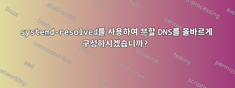 systemd-resolved를 사용하여 분할 DNS를 올바르게 구성하시겠습니까?