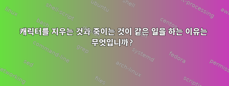 캐릭터를 지우는 것과 죽이는 것이 같은 일을 하는 이유는 무엇입니까?