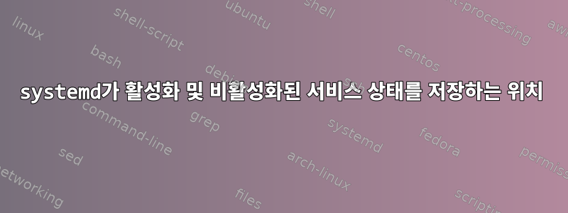 systemd가 활성화 및 비활성화된 서비스 상태를 저장하는 위치