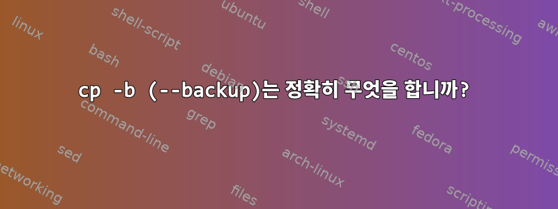 cp -b (--backup)는 정확히 무엇을 합니까?