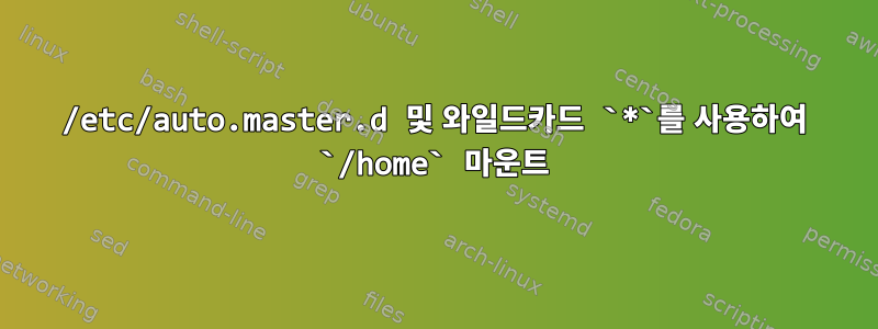 /etc/auto.master.d 및 와일드카드 `*`를 사용하여 `/home` 마운트