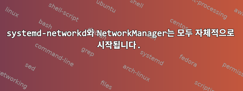 systemd-networkd와 NetworkManager는 모두 자체적으로 시작됩니다.