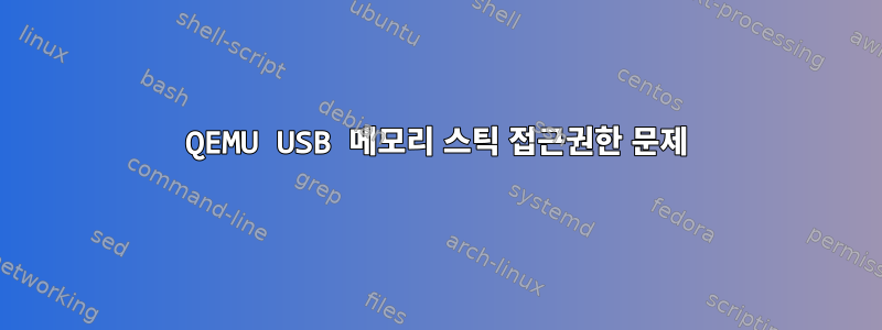 QEMU USB 메모리 스틱 접근권한 문제