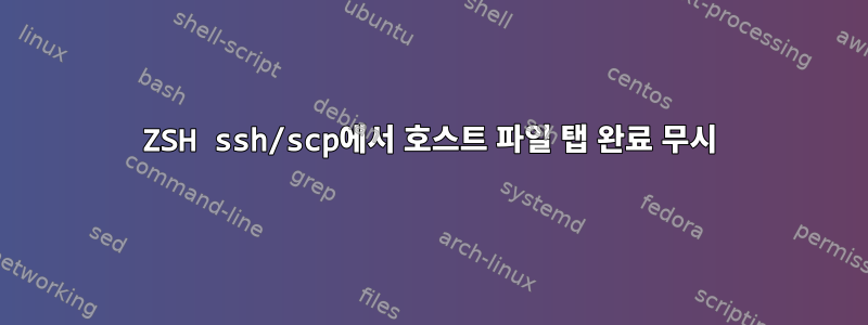 ZSH ssh/scp에서 호스트 파일 탭 완료 무시