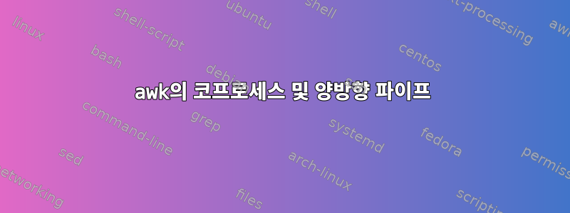 awk의 코프로세스 및 양방향 파이프