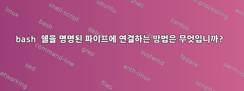 bash 쉘을 명명된 파이프에 연결하는 방법은 무엇입니까?