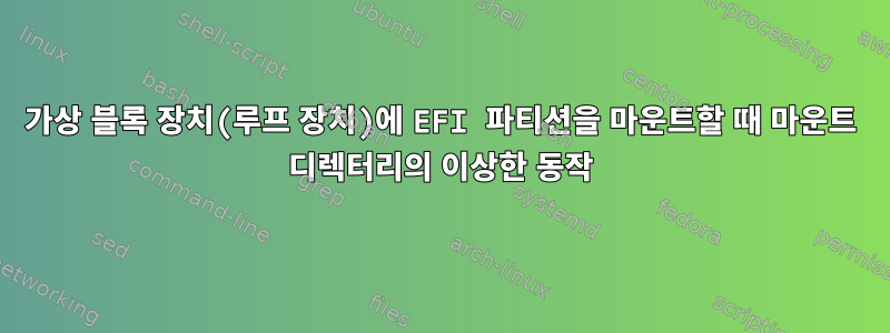 가상 블록 장치(루프 장치)에 EFI 파티션을 마운트할 때 마운트 디렉터리의 이상한 동작