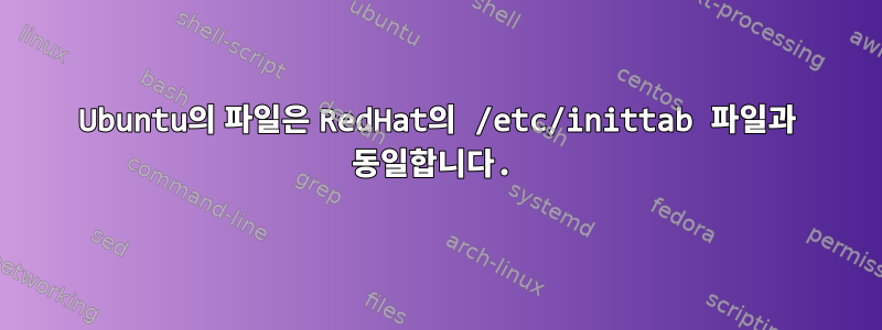 Ubuntu의 파일은 RedHat의 /etc/inittab 파일과 동일합니다.