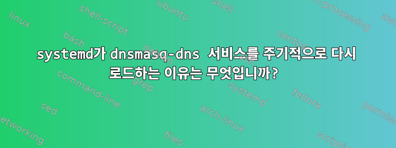 systemd가 dnsmasq-dns 서비스를 주기적으로 다시 로드하는 이유는 무엇입니까?