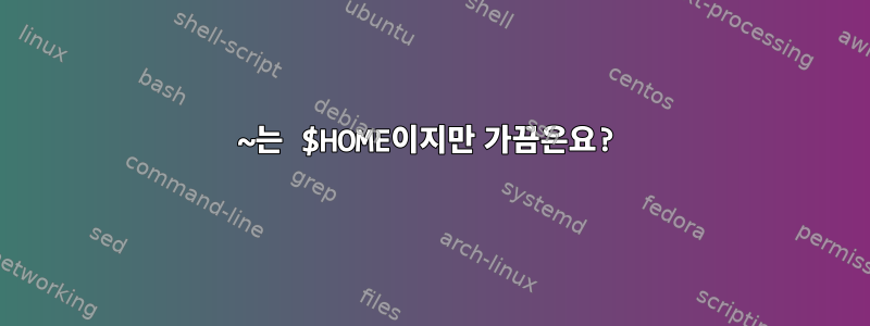 ~는 $HOME이지만 가끔은요?