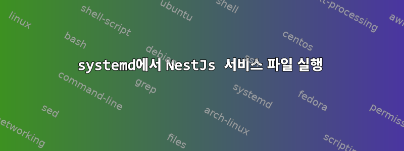 systemd에서 NestJs 서비스 파일 실행