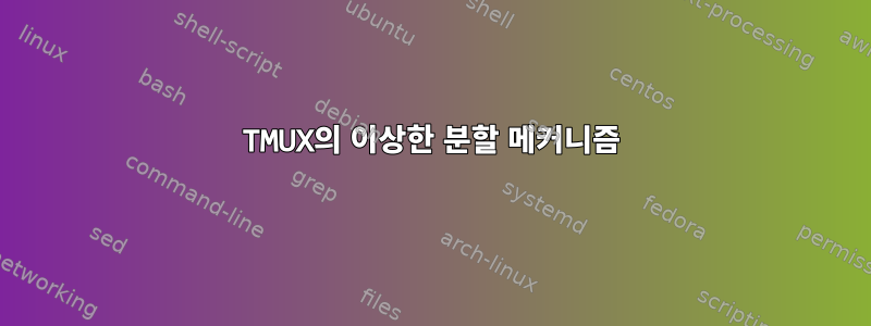 TMUX의 이상한 분할 메커니즘