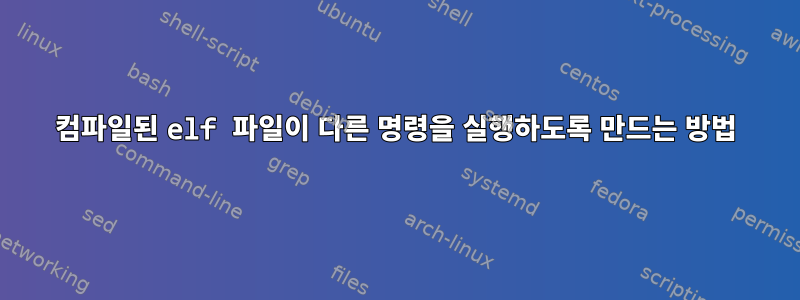 컴파일된 elf 파일이 다른 명령을 실행하도록 만드는 방법