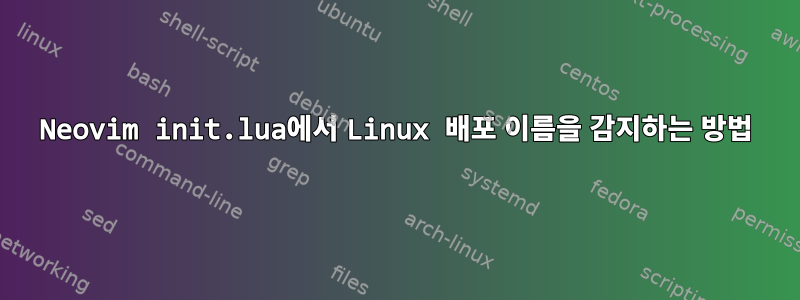 Neovim init.lua에서 Linux 배포 이름을 감지하는 방법