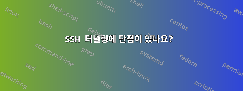 SSH 터널링에 단점이 있나요?