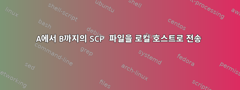 A에서 B까지의 SCP 파일을 로컬 호스트로 전송