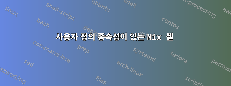 사용자 정의 종속성이 있는 Nix 셸