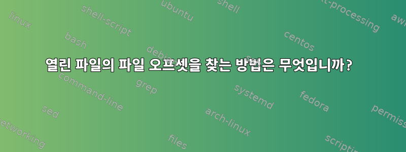 열린 파일의 파일 오프셋을 찾는 방법은 무엇입니까?