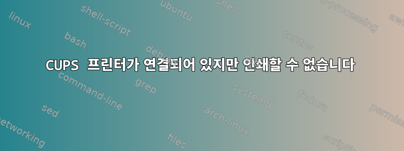 CUPS 프린터가 연결되어 있지만 인쇄할 수 없습니다