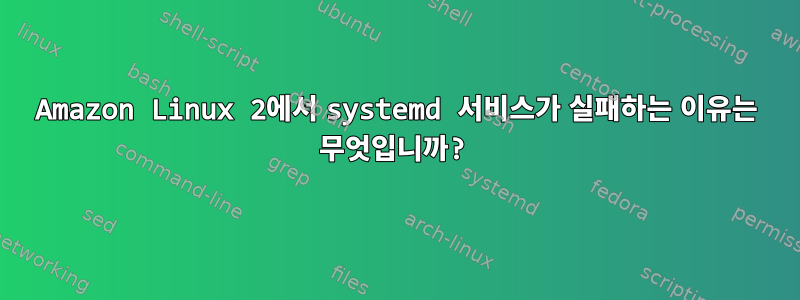 Amazon Linux 2에서 systemd 서비스가 실패하는 이유는 무엇입니까?