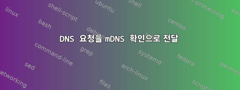 DNS 요청을 mDNS 확인으로 전달