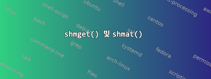 shmget() 및 shmat()