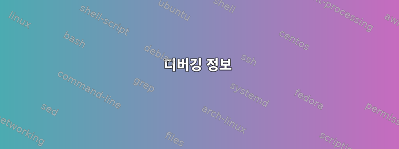 디버깅 정보