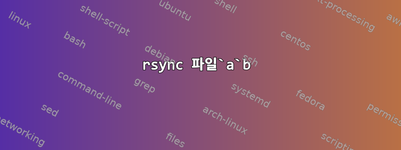 rsync 파일`a`b