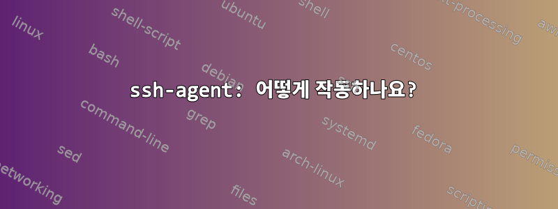 ssh-agent: 어떻게 작동하나요?