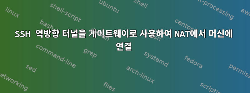 SSH 역방향 터널을 게이트웨이로 사용하여 NAT에서 머신에 연결