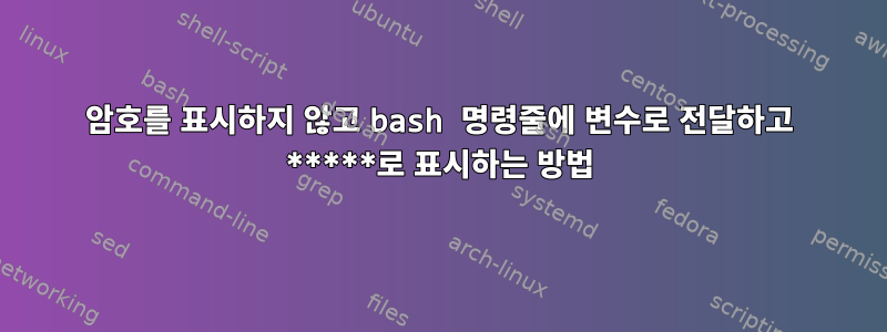 암호를 표시하지 않고 bash 명령줄에 변수로 전달하고 *****로 표시하는 방법