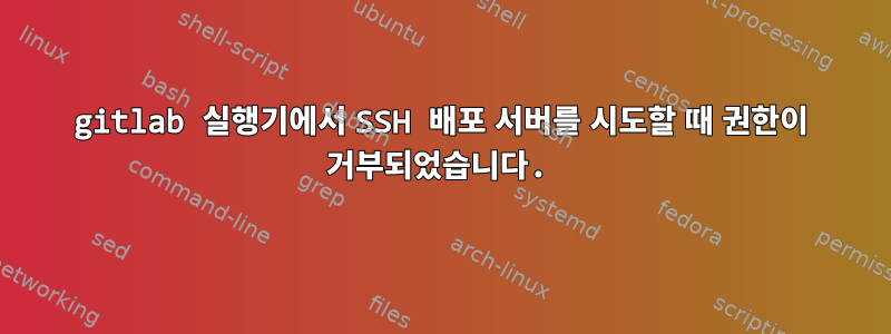 gitlab 실행기에서 SSH 배포 서버를 시도할 때 권한이 거부되었습니다.