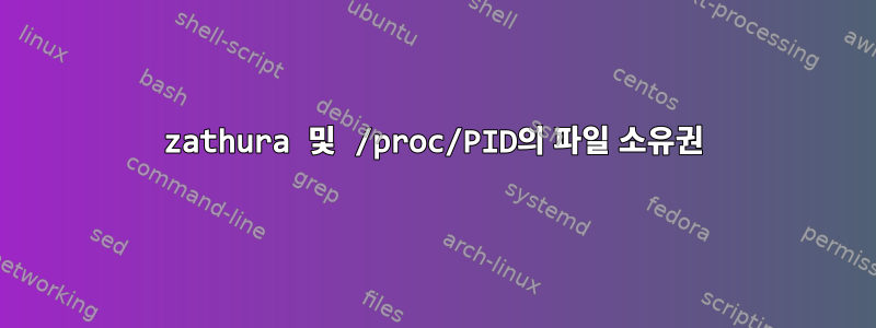 zathura 및 /proc/PID의 파일 소유권