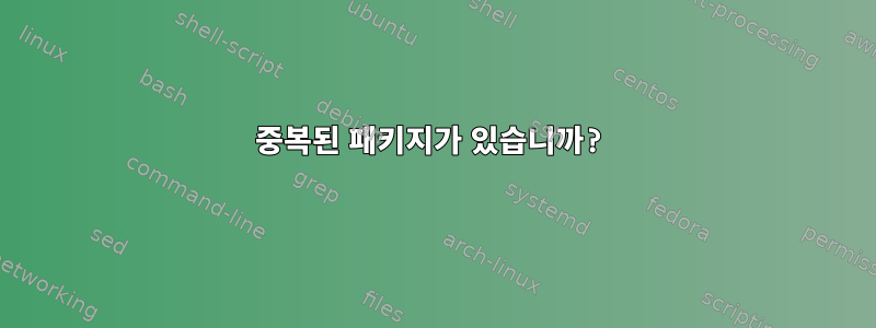 중복된 패키지가 있습니까?