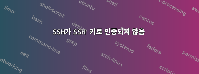 SSH가 SSH 키로 인증되지 않음